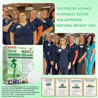Official Store | GLORENDA® Moringa · Berberine × NAD+ 10-in-1 Advanced Nano Microneedle Patch(Just once a day, visible changes in 7 days)✅ For obesity, loose skin, diabetes, sleep apnea, joint issues, and more.