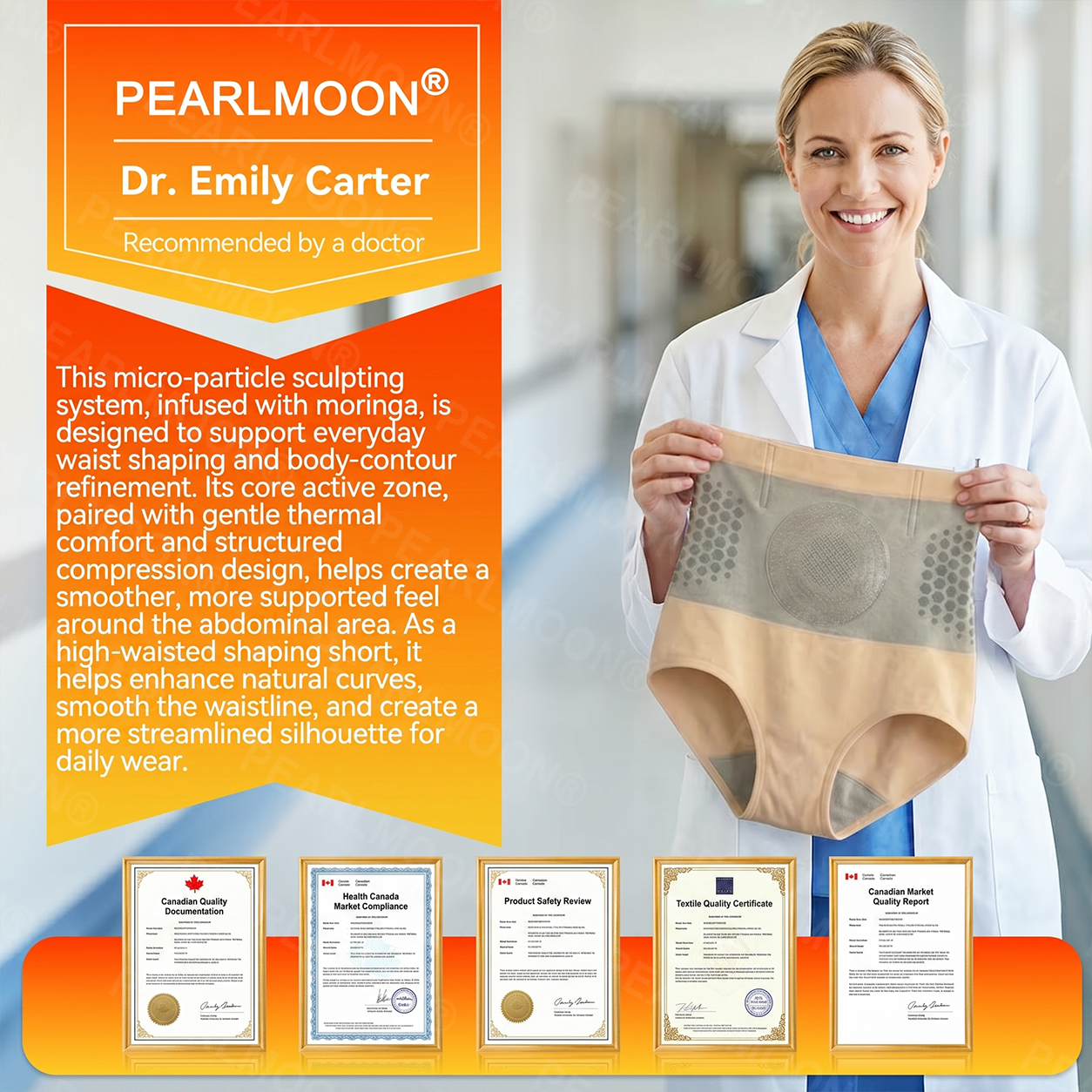 Official Brand Store | PEARLMOON® 2026 Moringa & Berberine 4-in-1 Micro-Particle Sculpting & Fat-Burn Shorts